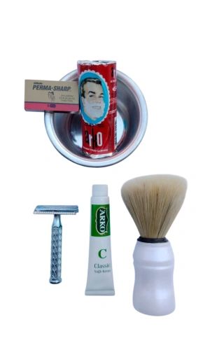 Yuma tras makinasi Arko Berber Tras Sabunu Perma Sharp Yaprak Jilet Tras Fircasi Metal Tras Tasi Arko Nem Klasik cilt besleyici Yagli Krem 20 cc Tras Seti