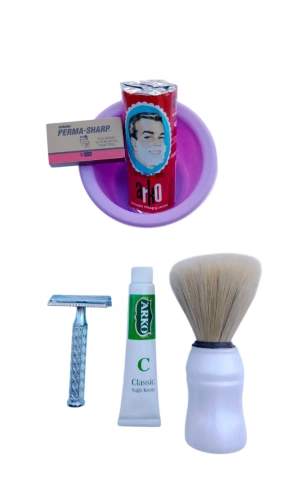 Yuma tras makinasi Arko Berber Tras Sabunu Perma Sharp Yaprak Jilet Tras Fircasi Plastik Tras Tasi Arko Nem Klasik cilt besleyici Yagli Krem 20 cc Tras Seti