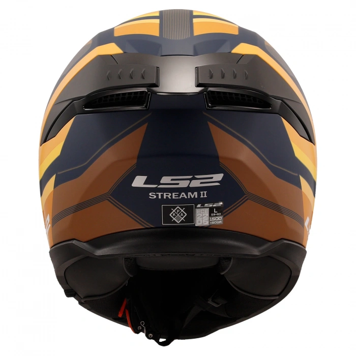 LS2 STREAM 2 VINTAGE MAT NAVY MAVİ-TURUNCU-KAHVERENGİ KASK