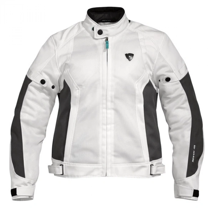 REVIT Airwave Kadın Mont Beyaz - Yazlık, CE Onaylı, Hava Alabilen Motosiklet Montu