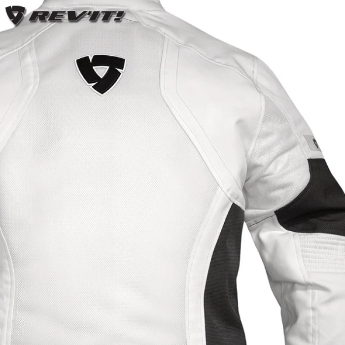 REVIT Airwave Kadın Mont Beyaz - Yazlık, CE Onaylı, Hava Alabilen Motosiklet Montu