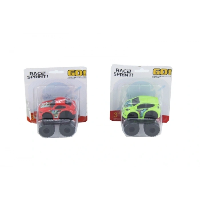 KART.RENKLİ KOCA TEKER SÜRTMELİ ARABA