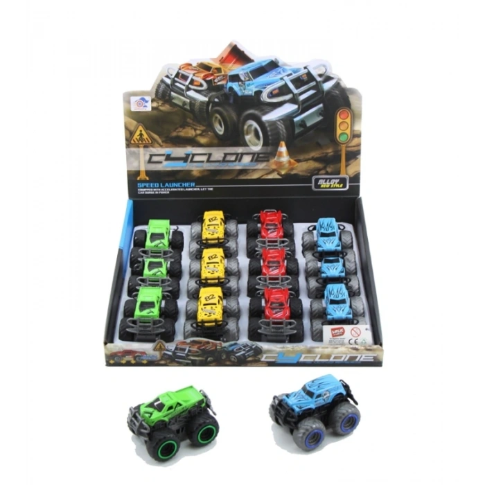 DUBLE SÜRTMELİ METAL DIECAST RENKLİ CANAVAR ARABA