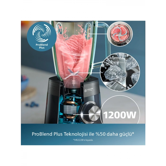 5000 Serisi Blender 1200W 2 Lt Kapasiteli ( SMOOTHİE ), HR3030/00 P294EEA.03263