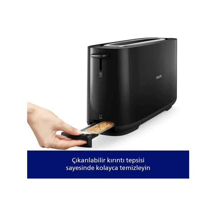 Philips Daily Collection Uzun Yuvalı Ekmek Kızartma Makinesi Siyah, HD2590/90