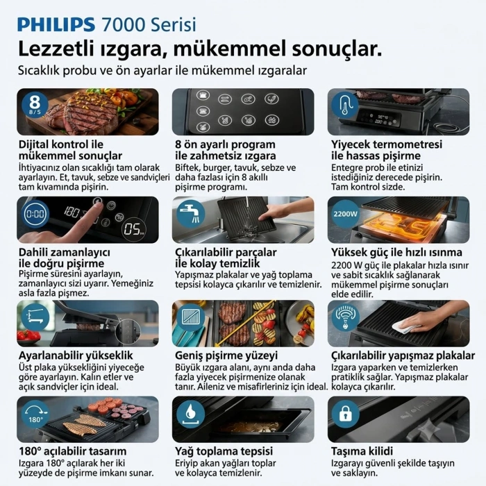 PHİLİPS 7000 Serisi tost makinası HD6307/70