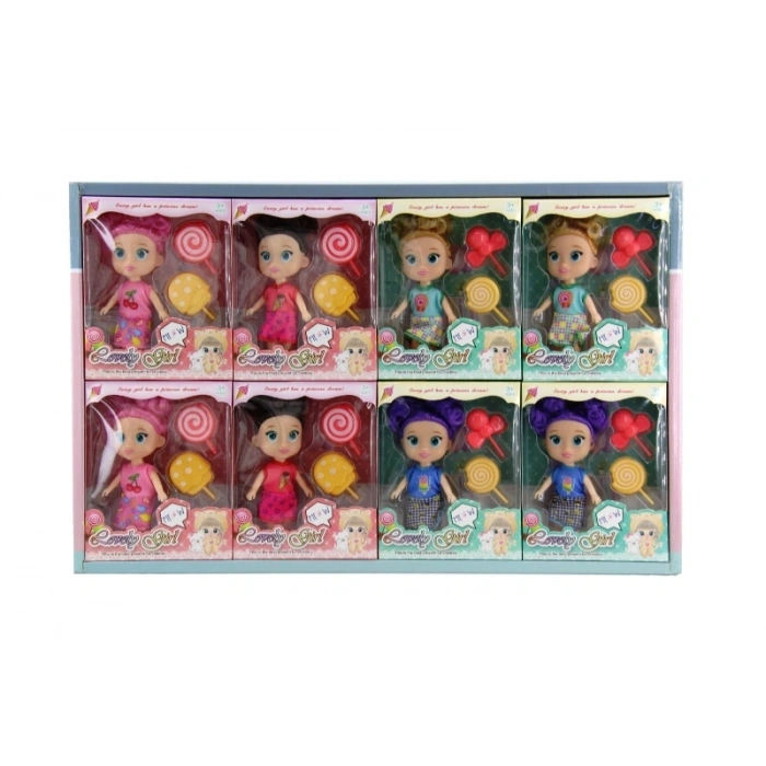 KUTUDA RENKLİ SAÇLI ŞEKERLİ BEBEK