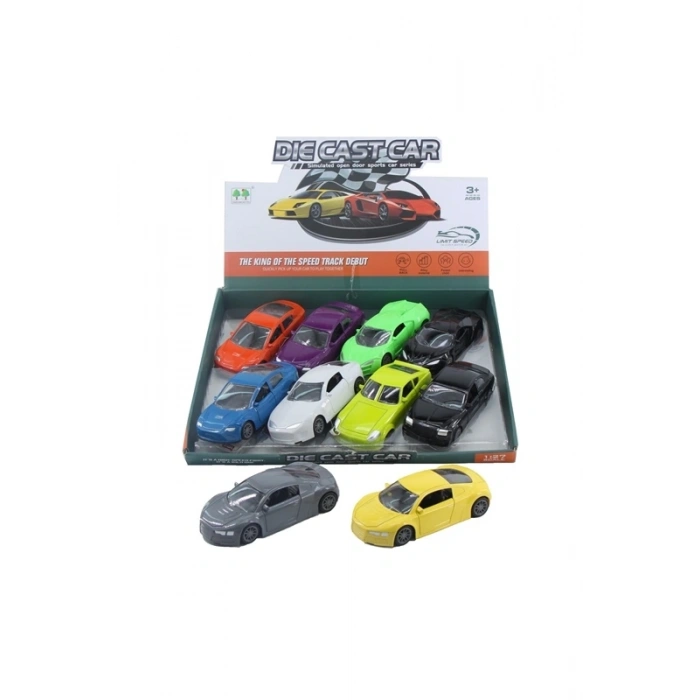 1:27 DIECAST METAL ÇEKBIRAK RENKLİ SÜPER ARABA