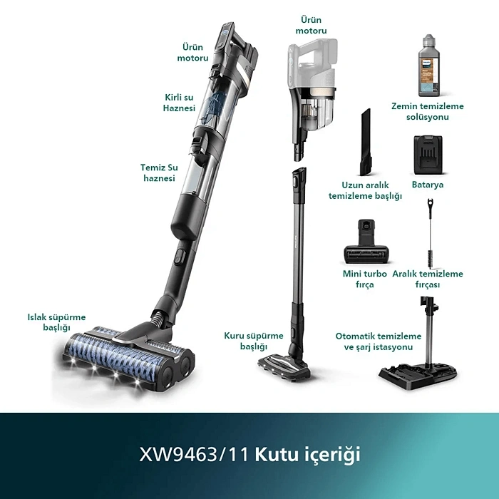 Philip  Xw9463 ıslaK kuruı süpürge