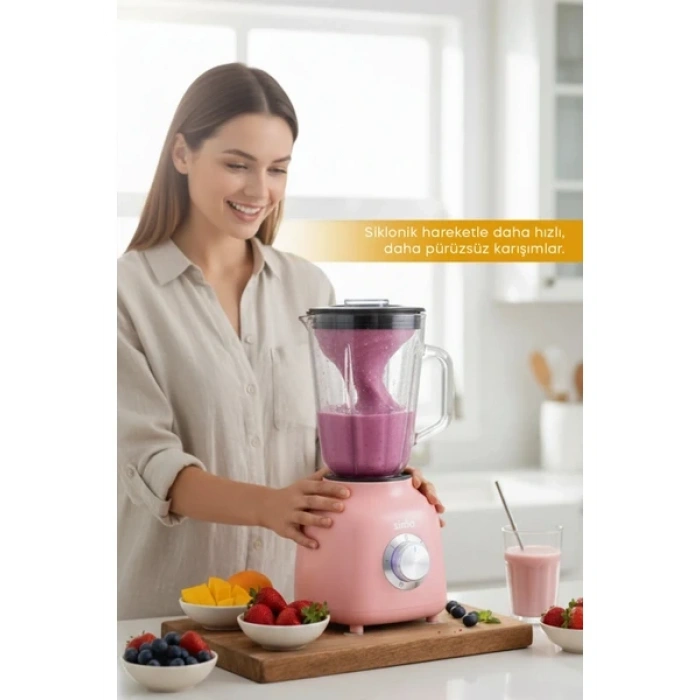 SİNBO SHB-7516 TURBO BLENDER PEMBE