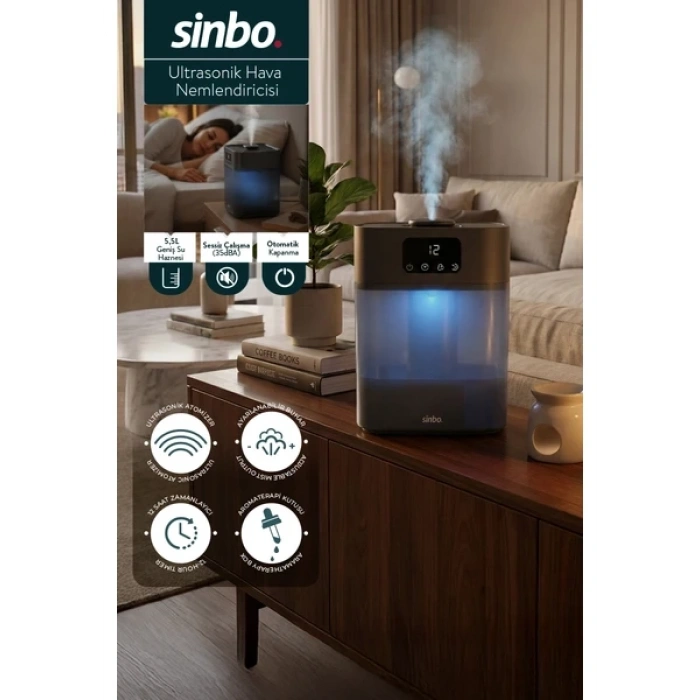 SİNBO SAH-6119 HAVA NEMLENDİRME CİHAZI GRİ