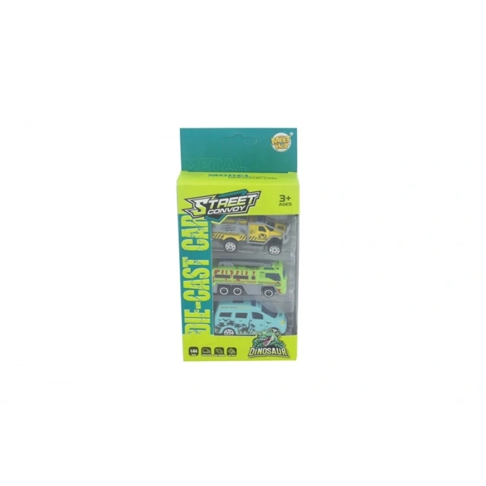 KALİTELİ 3LÜ DİNAZOR DIECAST METAL ARABALAR