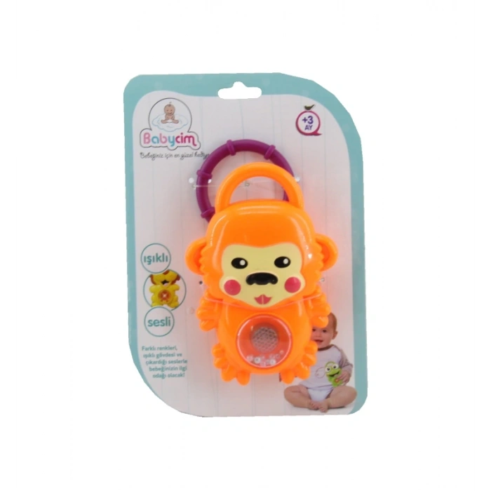 BABYCİM NEŞELİ SESLİ PİLLİ MAYMUN ÇINĞIRAK