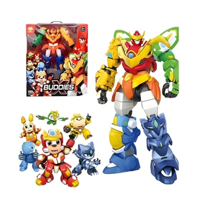 SEVİMLİ DÖNÜŞEBİLEN ULTRAN 5Lİ BUDDIES SÜPER ROBOT
