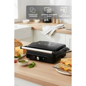 SİNBO SSM-2571 TOST MAKİNESİ SİYAH