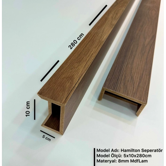 Hamilton Seperatör Bölme Profili 5cmx8cmx280cm