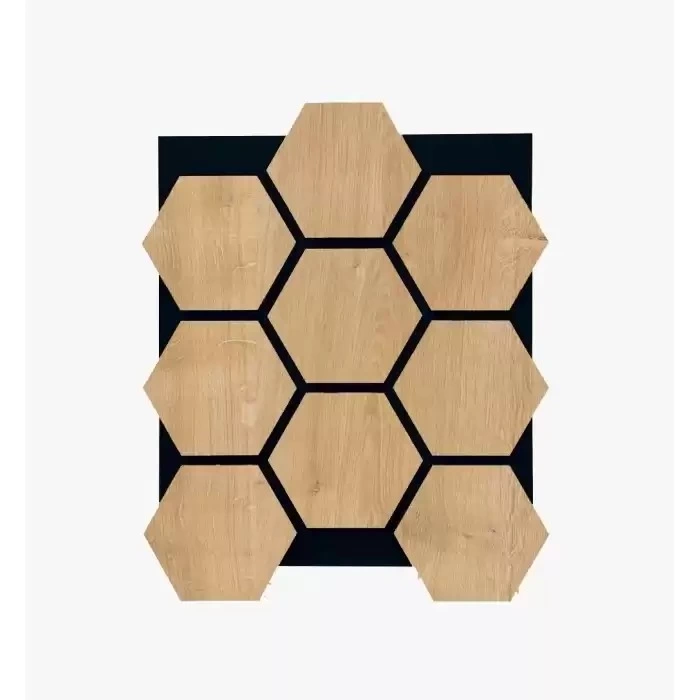 HEXAGON - ALTIGEN AKUSTİK DUVAR PANELİ SAFİR MEŞE