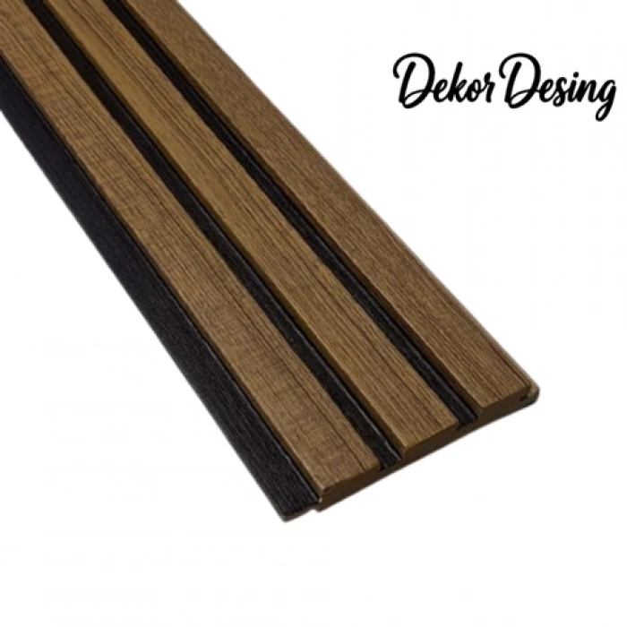 Teak Black Mdf Tavan ve Duvar Lambri 12cm