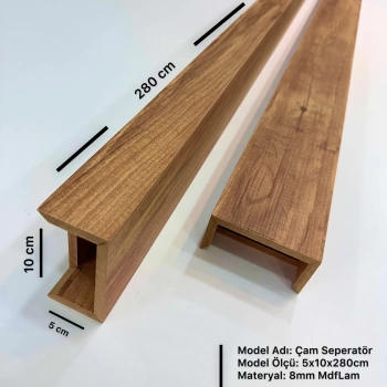 Beyaz Seperatör Bölme Profili 5cmx10cmx280cm