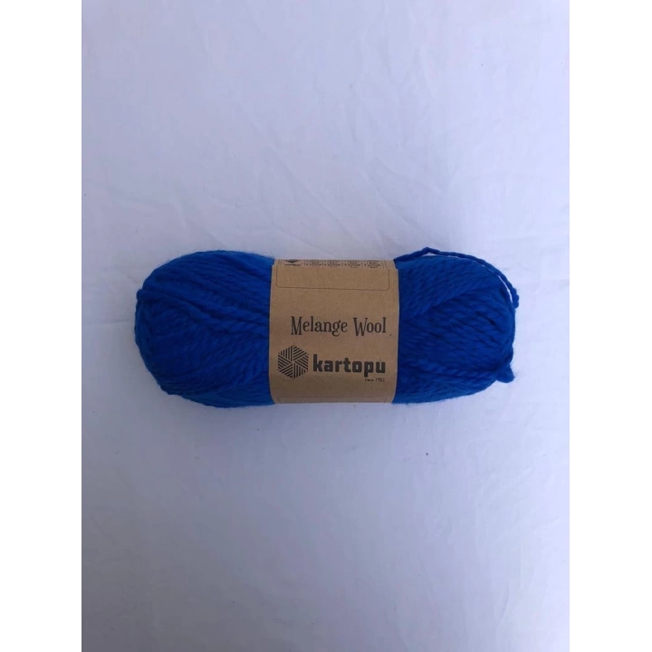 Kartopu Cozy Melange Wool Saks Mavi