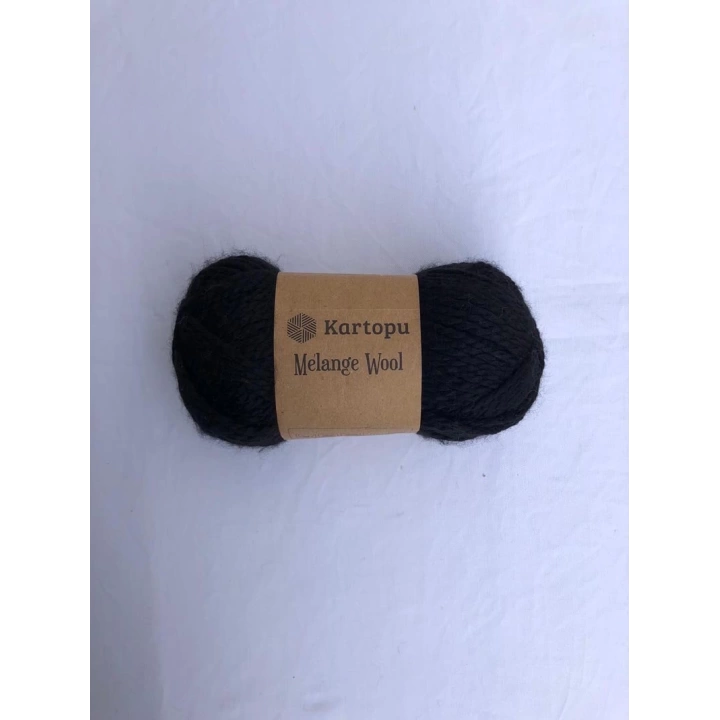 Kartopu Cozy Melange Wool Siyah