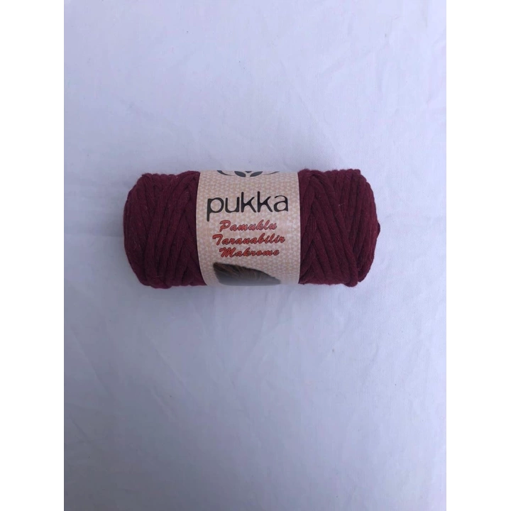 Pukka 5 mm Pamuk Makrome Bordo