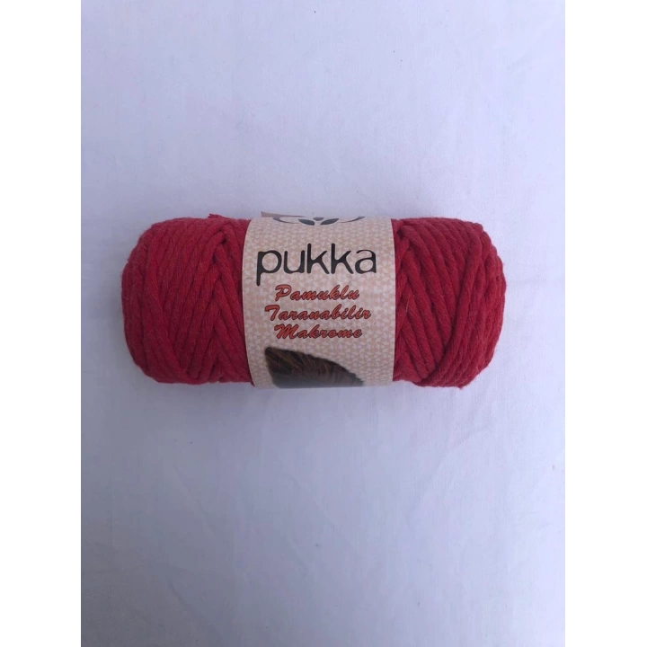 Pukka 5 mm Pamuk Makrome Kırmızı