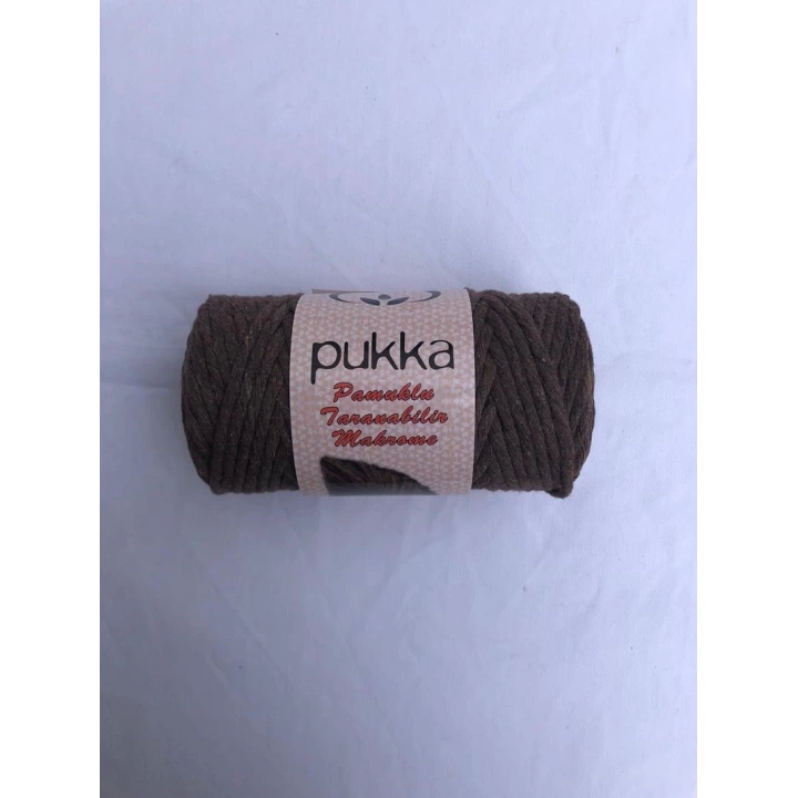 Pukka 5 mm Pamuk Makrome Koyu Kahve