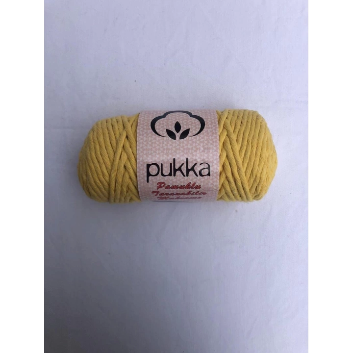 Pukka 5 mm Pamuk Makrome Sarı