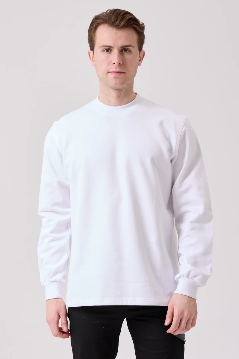 Galanthus Basic Sweatshirt - Uzun Kollu, Pamuklu, Rahat Kesim, Günlük ve İş Kullanımı İçin