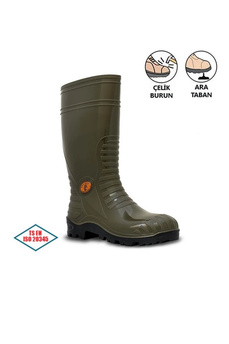 Palalı Çelik Burunlu Çelik Ara Tabanlı İş Güvenliği Çizmesi S5-117 Su Geçirmez
