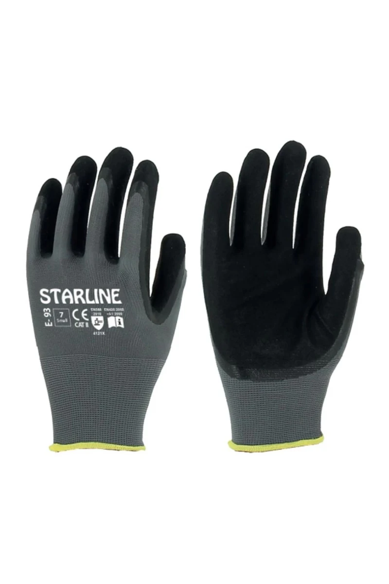 Starline E-93 Köpük Nitril Kaplamalı İş Eldiveni Uzun Ömürlü ve Esnek Koruma
