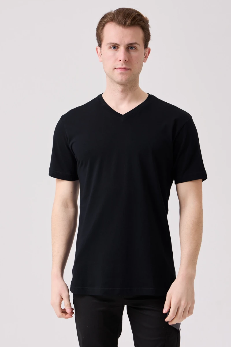 Galanthus V Yaka T-Shirt - Nefes Alabilir, Rahat ve Şık Tasarım