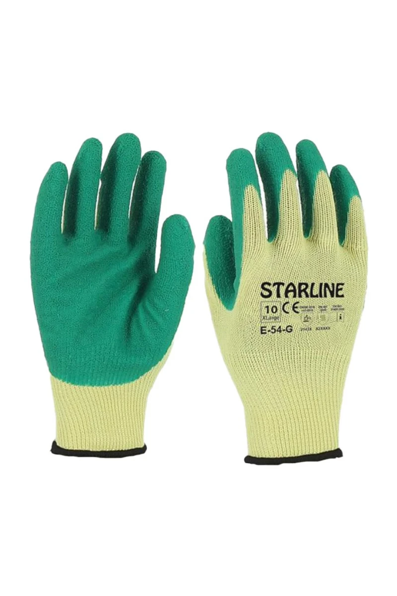 Starline E-54 Lateks Kaplamalı İş Eldiveni Dayanıklı ve Kaymaz Kavrama