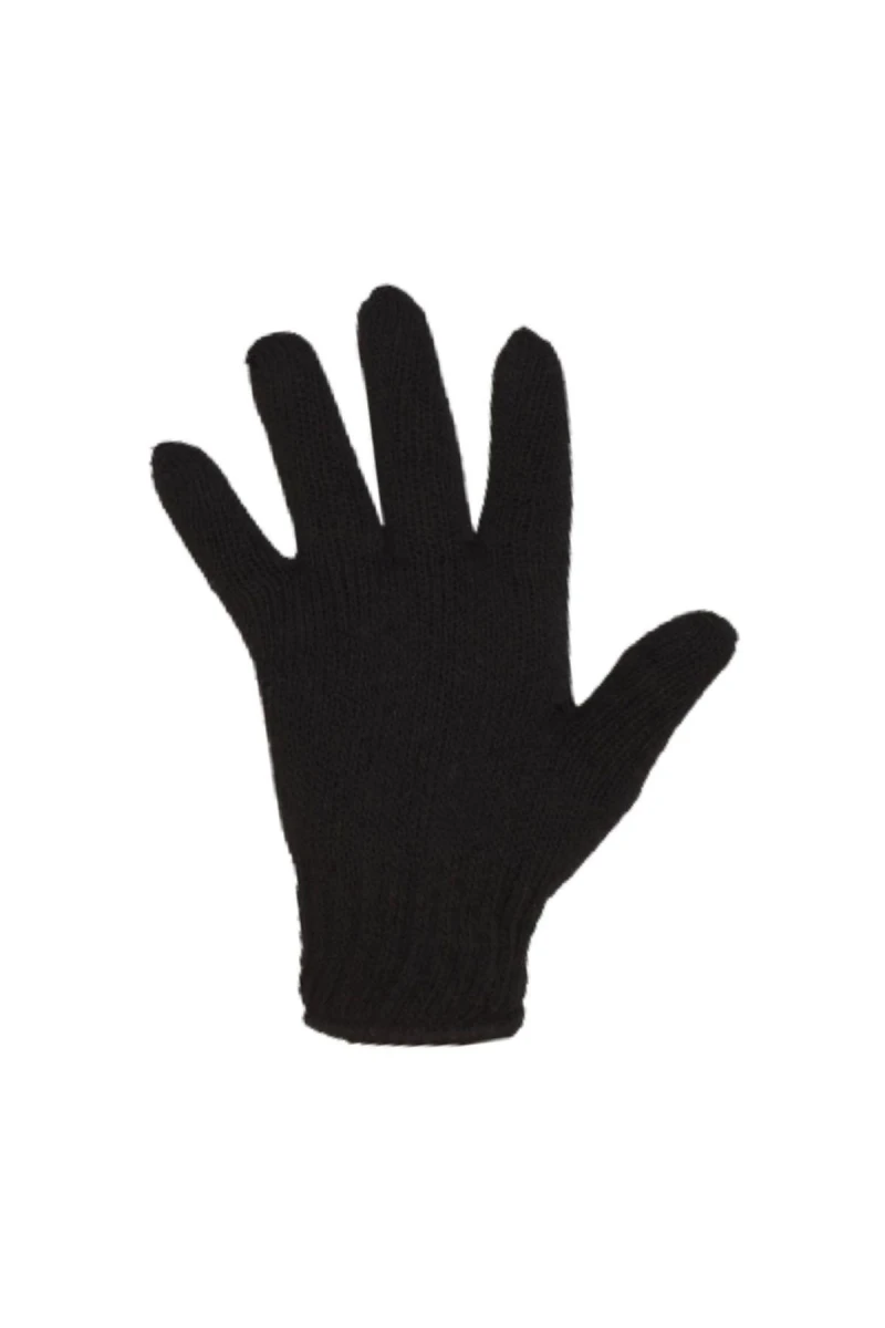 Orlon Siyah Tek Kat Eldiven Soğuk Havalara Uygun Hafif ve Konforlu Kullanım