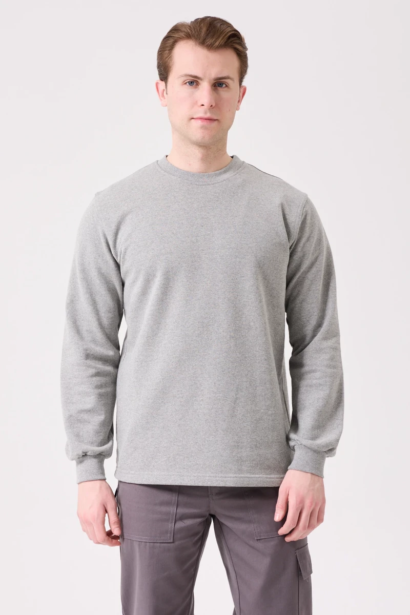 Herba Basic Sweatshirt - Uzun Kollu, Rahat Kesim, Pamuklu, Günlük ve İş Kullanımı İçin