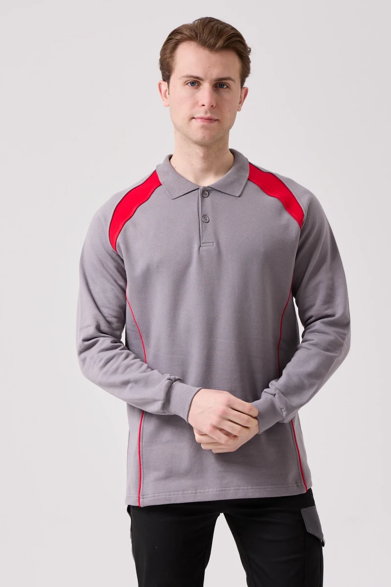 Vancelya Polo Yaka Sweatshirt - Uzun Kollu, Nefes Alabilir, İş ve Günlük Kullanım İçin