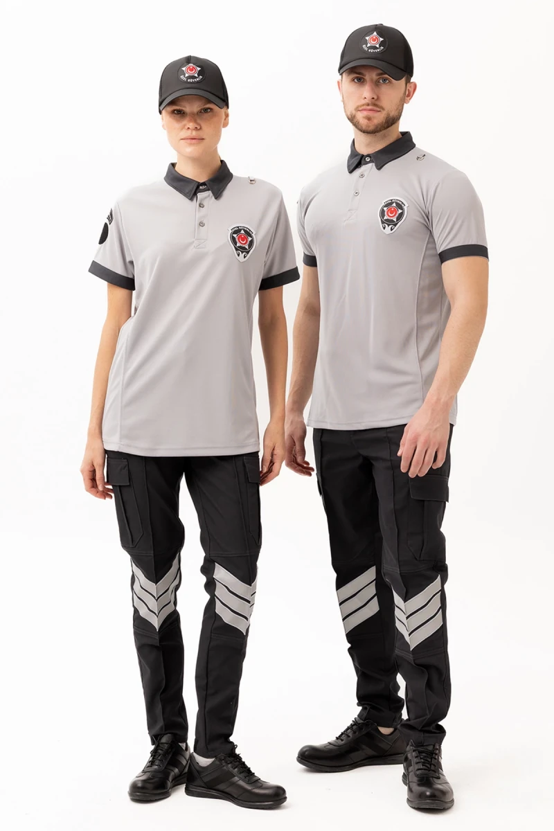 MÜNİH GÜVENLİK T-SHİRT UNİSEX | Güvenlik Görevlisi Polo Yaka Tişört, Personel Üniforma, İş Kıyafeti