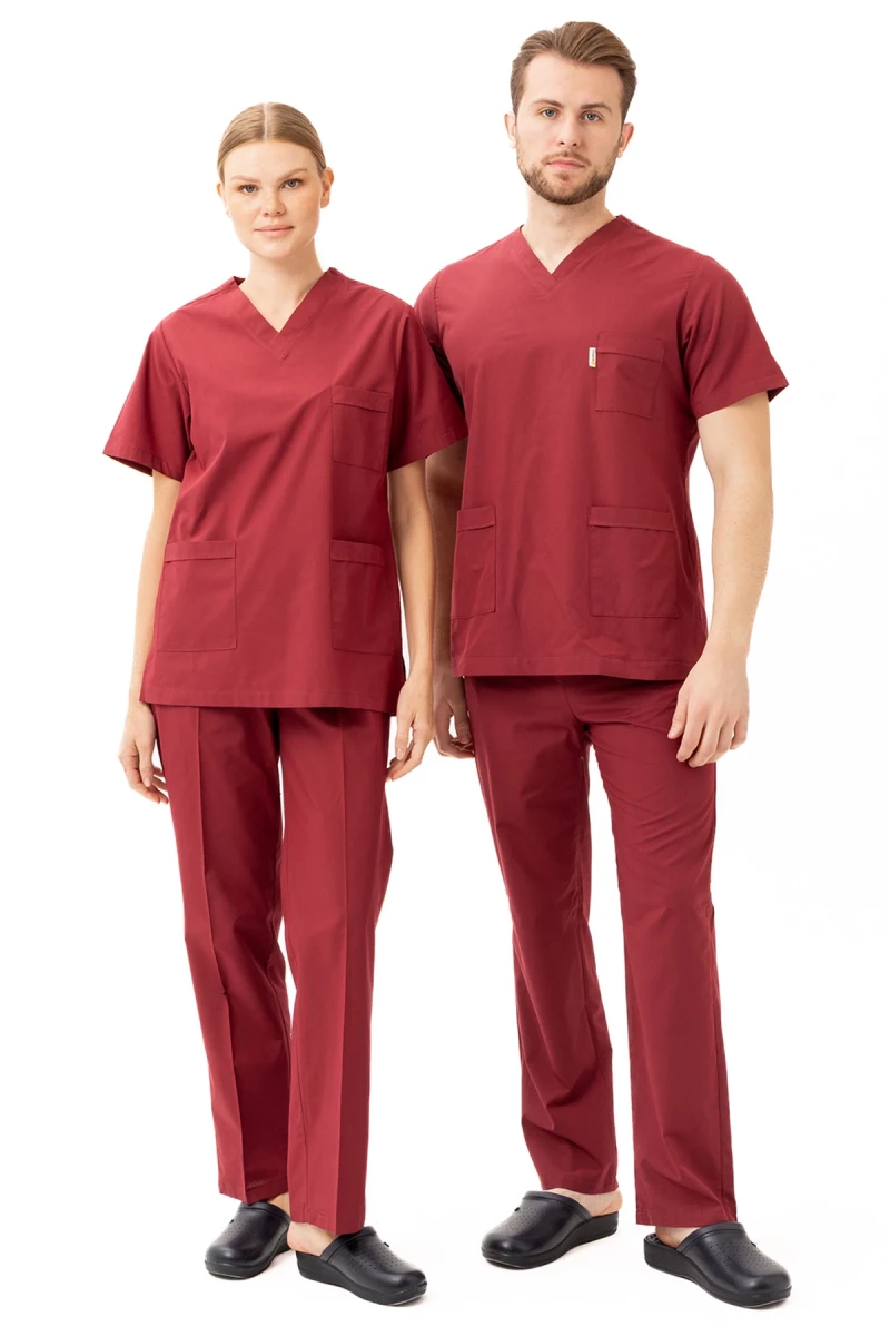 Santolina V Yaka Üniforma - Doktor, Hemşire, Sağlık Çalışanları İçin Rahat ve Dayanıklı Scrubs