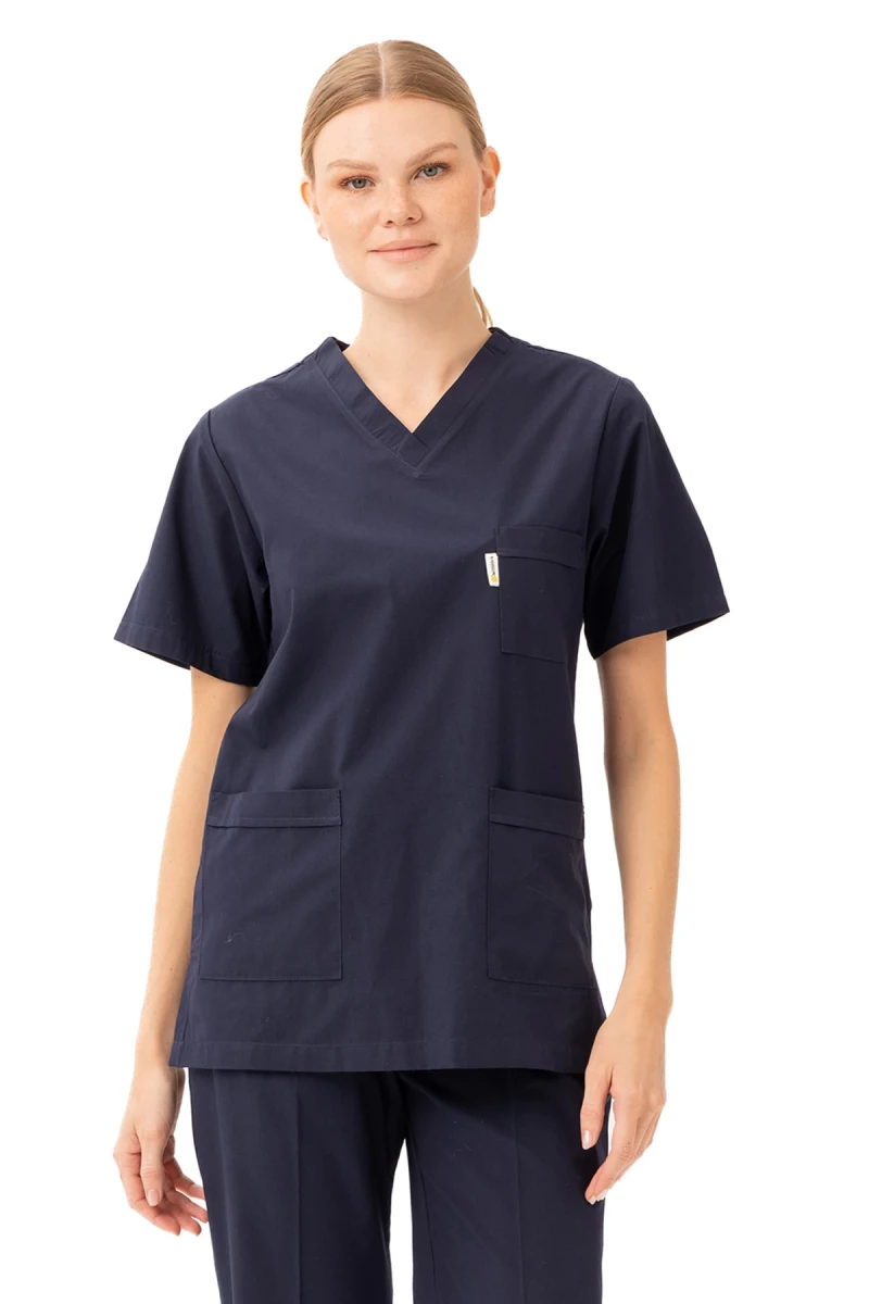 Santolina V Yaka Üniforma - Doktor, Hemşire, Sağlık Çalışanları İçin Rahat ve Dayanıklı Scrubs
