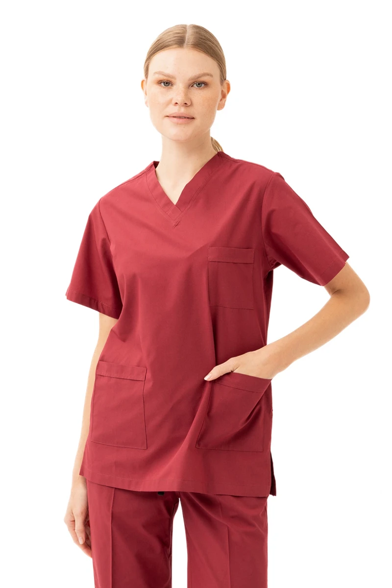Santolina V Yaka Üniforma - Doktor, Hemşire, Sağlık Çalışanları İçin Rahat ve Dayanıklı Scrubs