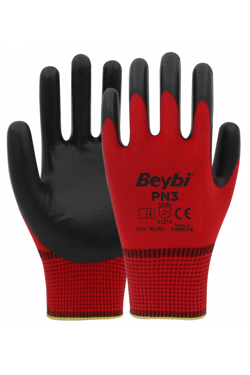 Beybi PN3 Nitril Kaplamalı İş Eldiveni
