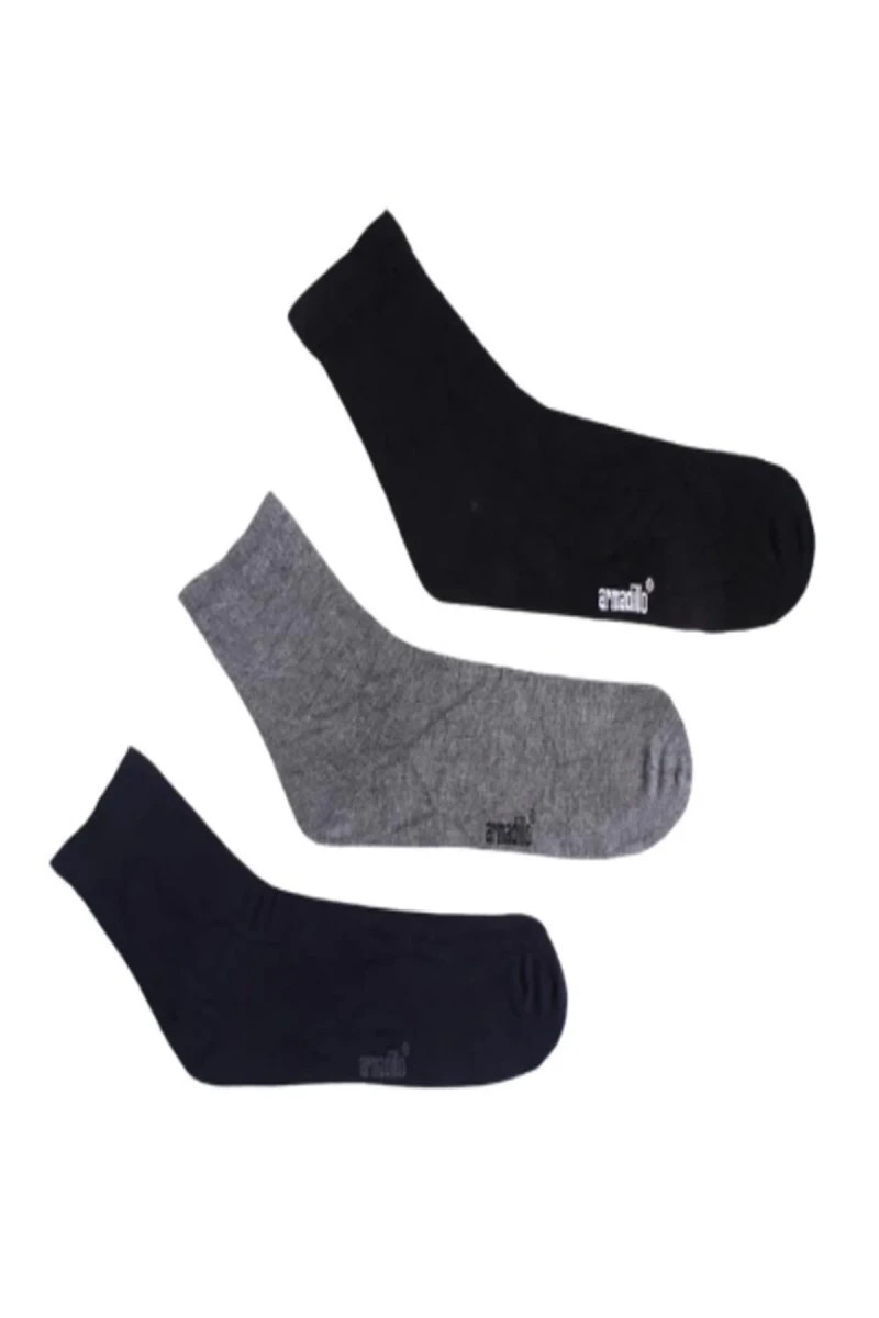 Çorap: Armadillo Premium Bambu -Yarım Konç GRİ-LACİVERT-SİYAH
