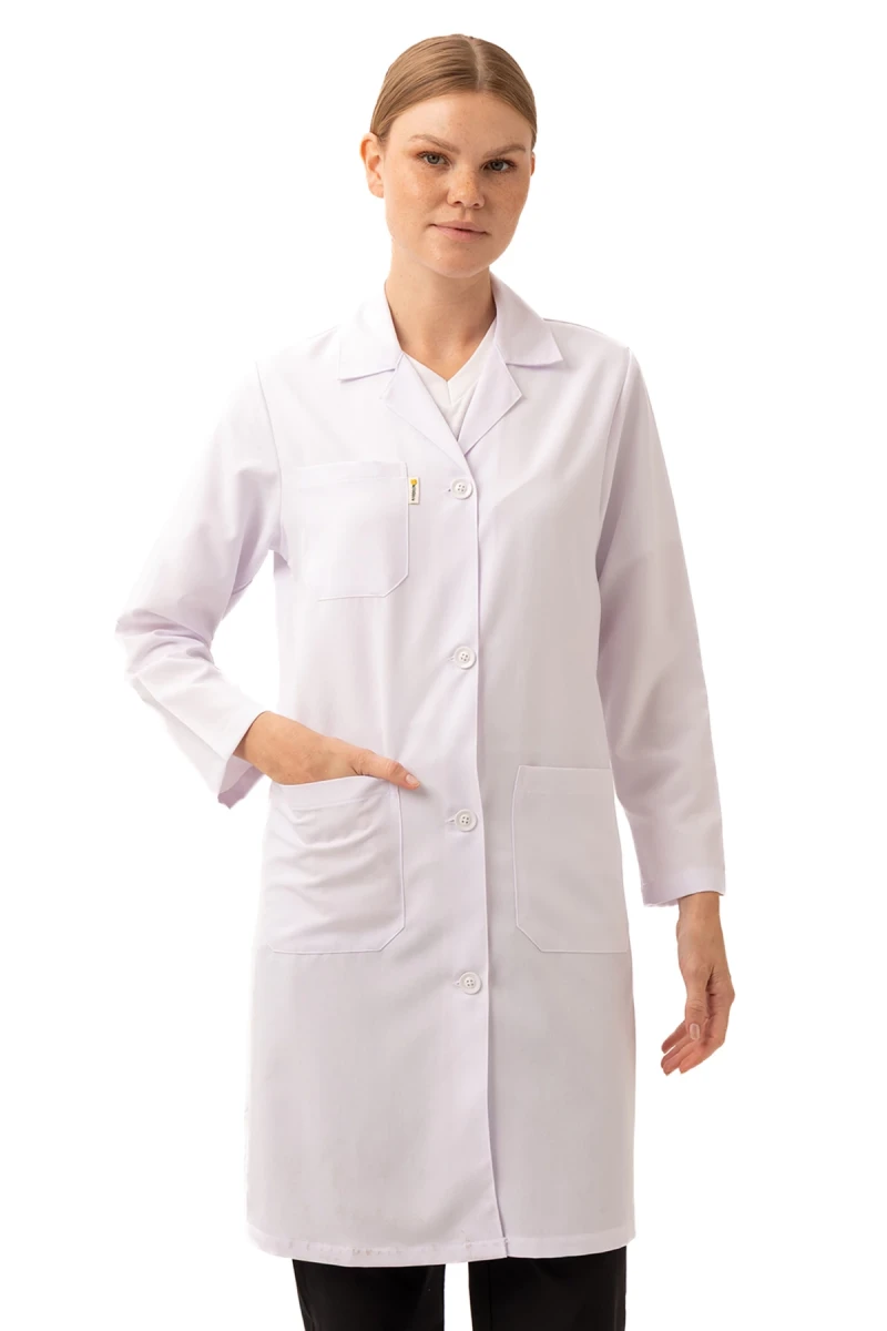 Cordata Kadın Beyaz Doktor Hemşire Laboratuvar Önlüğü Şık Dayanıklı ve Konforlu