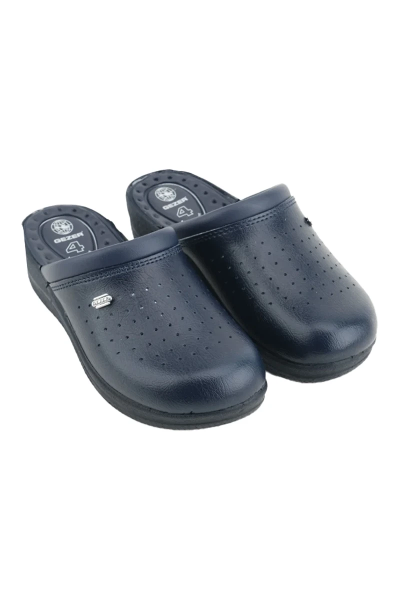 Gezer Sabo Terlik 4 Nokta Destekli Ortopedik Hemşire Aşçı Terliği Lacivert