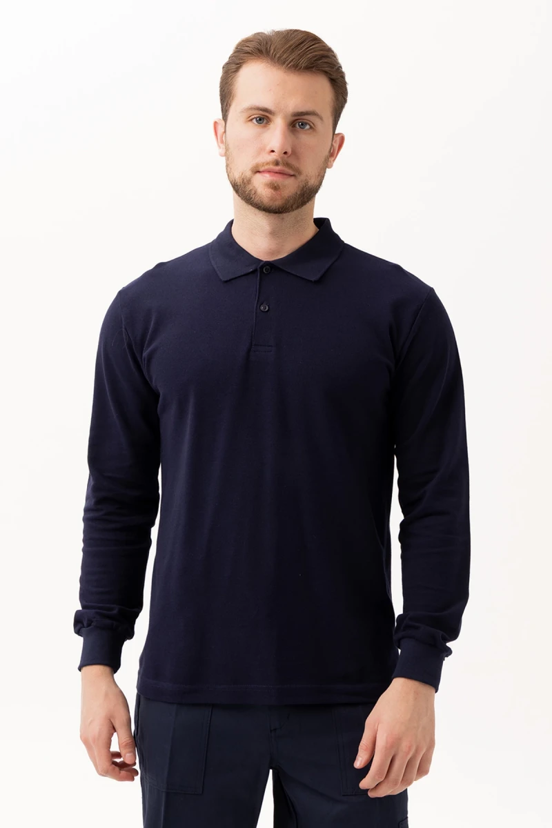 PADUS %100 Pamuk Polo Yaka Uzun Kollu T-Shirt Şık ve Konforlu İş ve Genel Kullanım