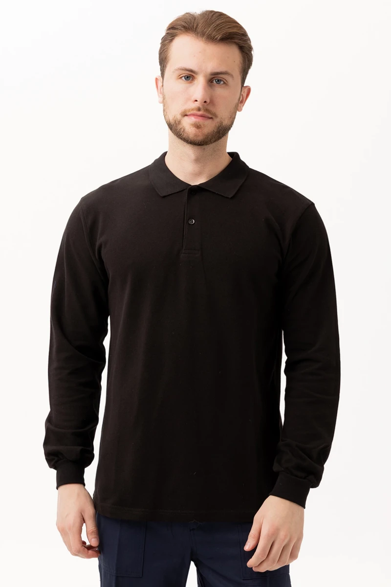 PADUS %100 Pamuk Polo Yaka Uzun Kollu T-Shirt Şık ve Konforlu İş ve Genel Kullanım