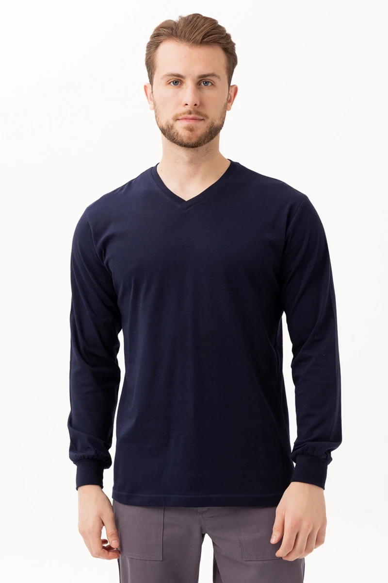 Padus V Yaka Uzun Kollu T-Shirt - Rahat Kesim, Günlük ve İş Kullanımı İçin