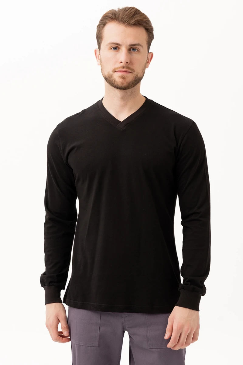 Padus V Yaka Uzun Kollu T-Shirt - Rahat Kesim, Günlük ve İş Kullanımı İçin