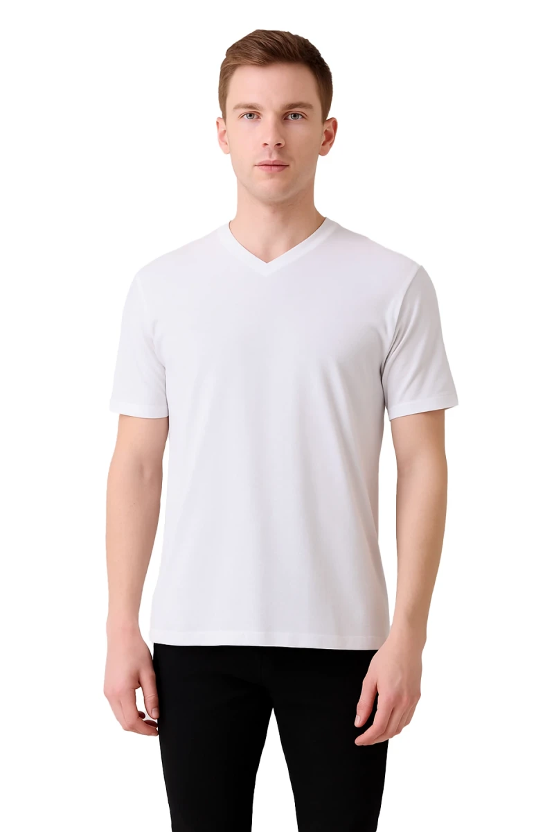 SAFE@WORK V Yaka Kısa Kol İş Tişörtü – Rahat, Nefes Alabilir ve Çok Renk Seçeneği